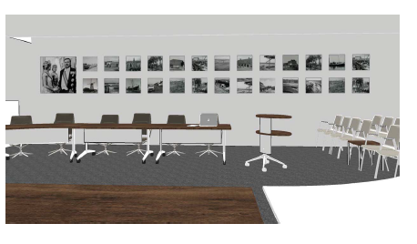 Impressie fotowand raadszaal