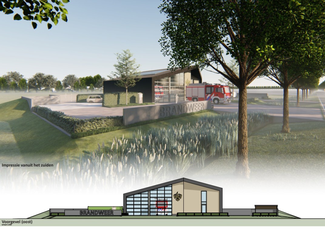 Impressie van het ontwerp in Kortgene